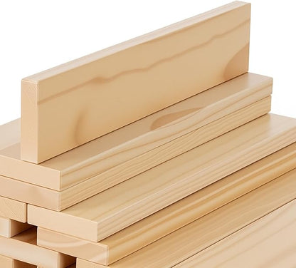 GIANT Wooden Building Blocks for Kids&amp Classrooms - 32Pcs Extra Large Pine Construction Planks 19.7 in Big Building Blocks Set for Outdoor &amp Indoor STEM Play Jumbo Preschool Educational Toy