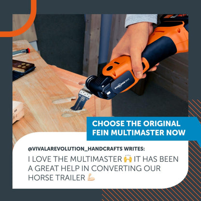 Fein Cordless MultiMaster AMM 700 1.7 Q Autoglas AS for Automotive Repairs, Windshield Removal and Car Body Work - QuickIn System, AMPShare/Bosch 18V Battery Compatible - 71293762090
