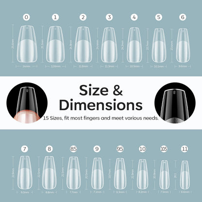 modelones 9 in One Gel Nail Glue Brush On Nail Glue 15 ml for Tips, Rhinestones, Base Coat, Blooming Art Gel Kit for Press on Nails Acrylic Tips U V Lamp Needed 2Pcs