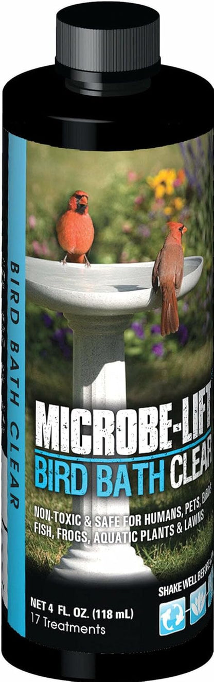 Microbe-Lift Bird Bath Cleaner - Two-in-One Natural Formula for Stain-Free Outdoor Fountains - 4 Oz