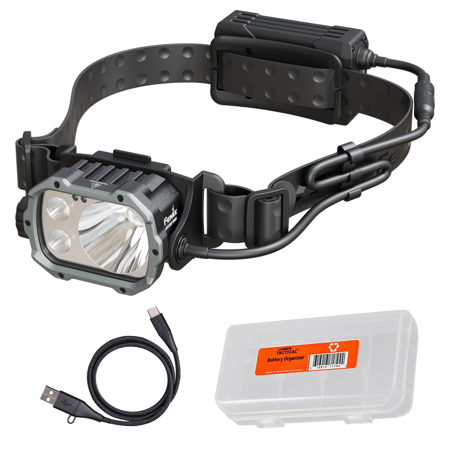 Fenix HP35R SAR 4000 Lumen USB-C Rechargeable Headlamp, with Spotlight and Floodlight and Flame Retardant Headband for Search and Rescue, Outdoor Use, Emergencies and More