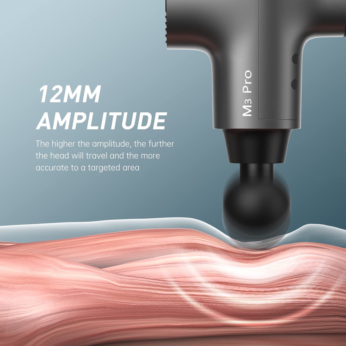 opove M3 Pro 2 Massage Gun Deep Tissue Percussion Muscle Massager for Workout, Handheld Percussive Therapy Fascia Gun for Athletes Fast Recovery 4-8 Hours Long Battery Life, Powerful, Quiet, Black