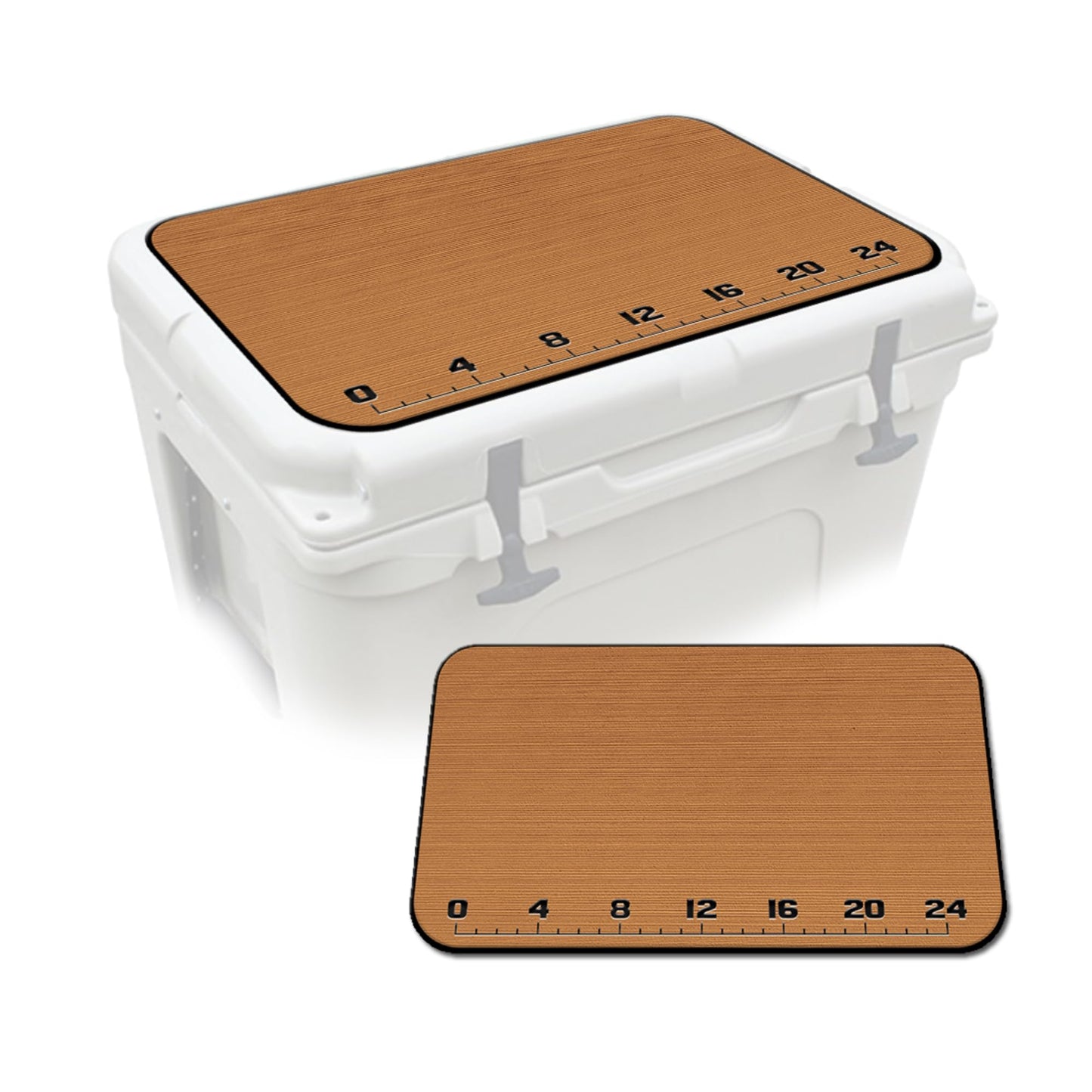 USATuff SeaDek EVA Mat Cooler Pad fits YETI 65 Tundra | Peel & Stick Application | Non Slip Comfort Accessories - 24" Fish Measuring Ruler (Mocha-Black)
