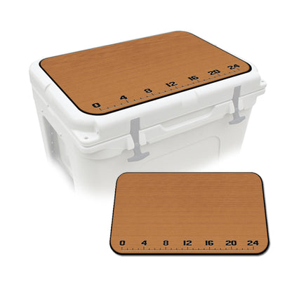 USATuff SeaDek EVA Mat Cooler Pad fits YETI 65 Tundra | Peel & Stick Application | Non Slip Comfort Accessories - 24" Fish Measuring Ruler (Mocha-Black)