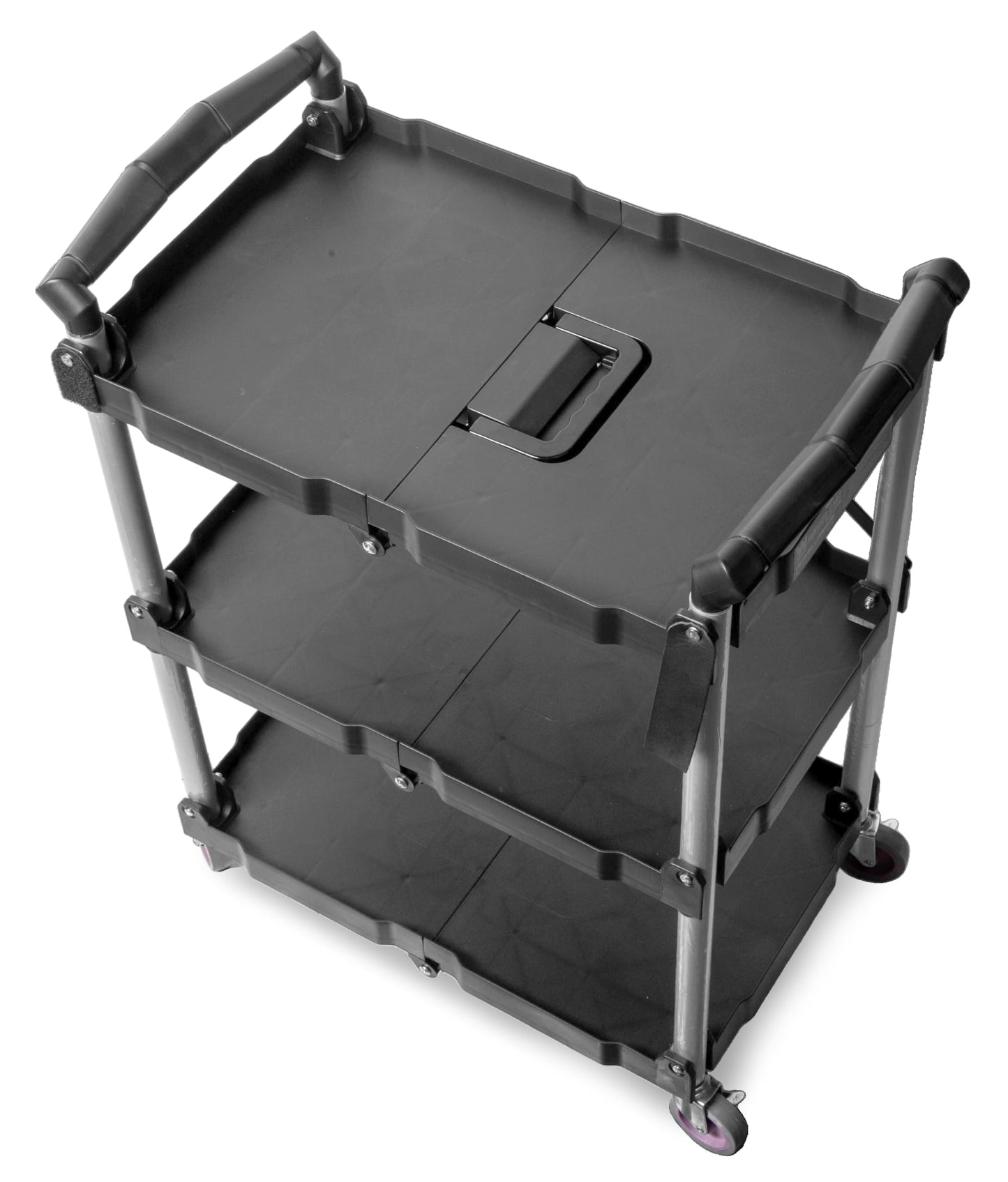 Wen Compact Foldable Service Utility Cart, Three Tier with 165-Pound Capacity (73065)