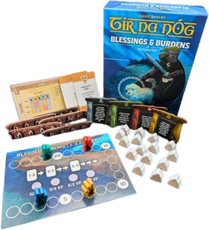 Tír na nÓg: Blessings &amp Burdens by Grand Gamers Guild | Ages 14+ | 1-5 Players | Modular Expansion Featuring New Geas Cards Blessed Realms Triquetra Goals Lore of Places and Morrigan Followers