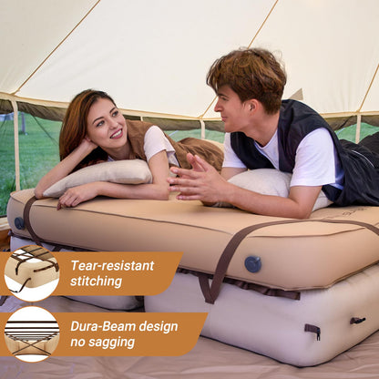 KingCamp Camping Mattress Air Base with Air Pump, Portable & Compact Alternatives to Camp Cot, Inflatable Bed Frame for Home Tent Storing (Air Mattress Not Included)