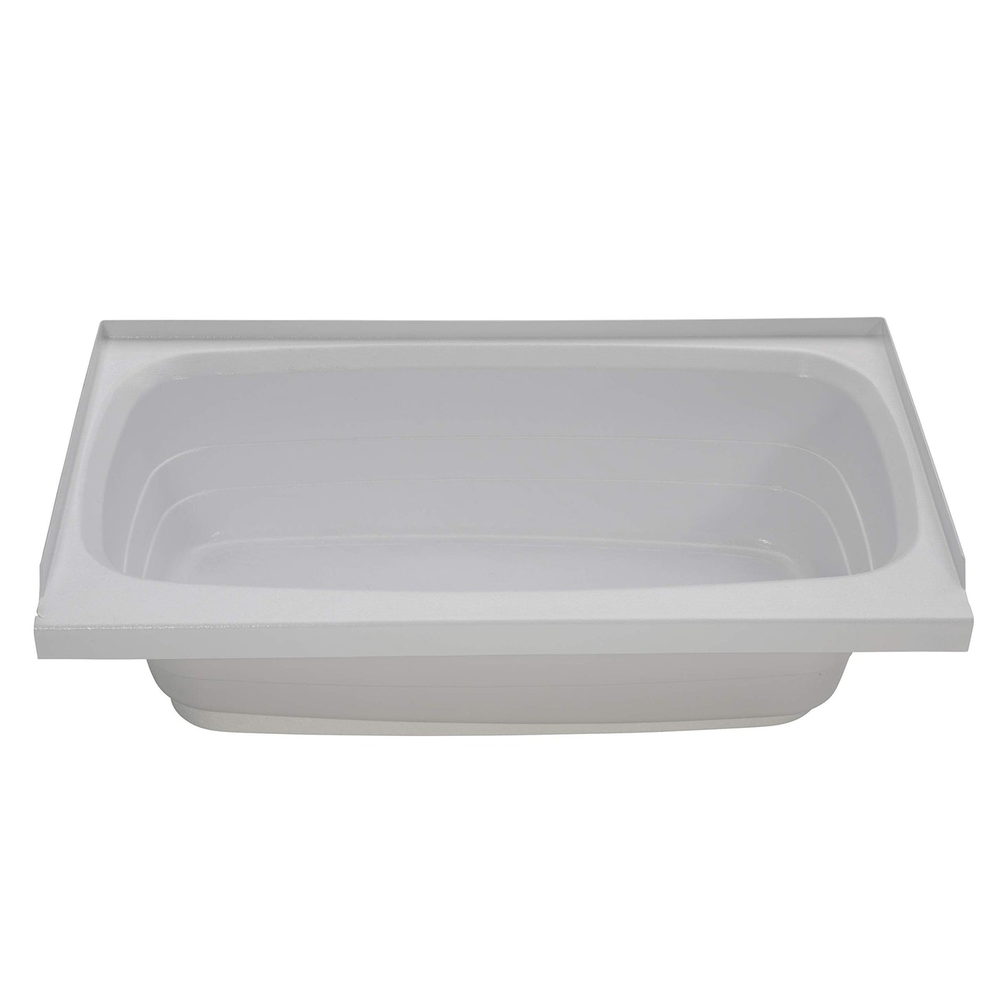 Lippert Replacement 24" x 40" White Bathtub with Right Drain, Scratch-Resistant ABS Acrylic for RVs, Travel Trailers, 5th Wheels, Motorhomes - W2440RHSPK