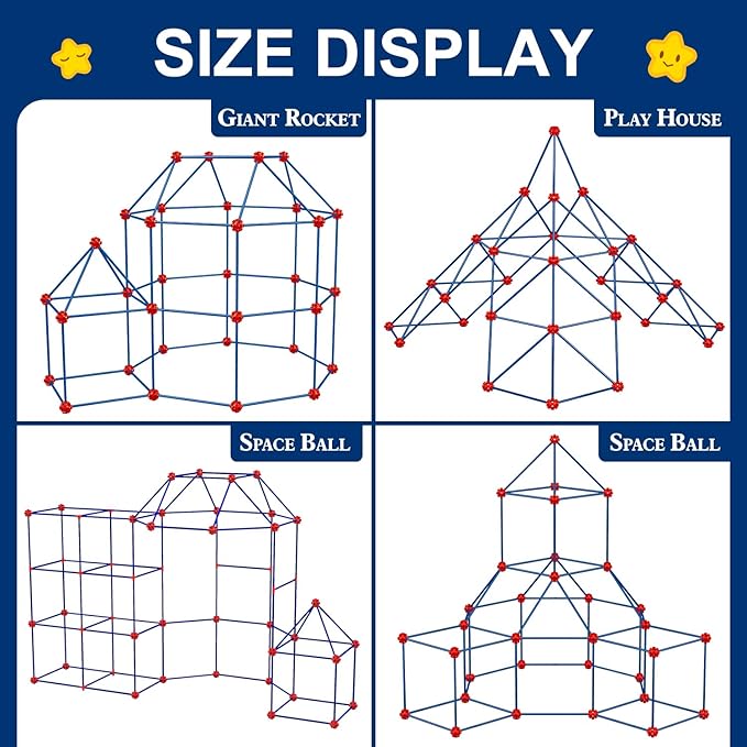 Fort Building Kit for KidsSTEM Construction Toys Educational Gift for 4 5 6 7 8 9 10 11 12 Years Old Boys and GirlsUltimate Creative Set for Indoor &amp Outdoors Activity200 PcsOriginal