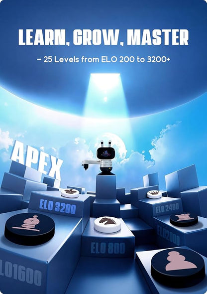 SenseRobot Lite AI Robotic Chess &amp 10x10 International Draughts Set with Robotic Arm Electronic Chess Board for Kids &amp Adults 25 Levels 1200+ Lessons Voice Guidance Wi-Fi OTA