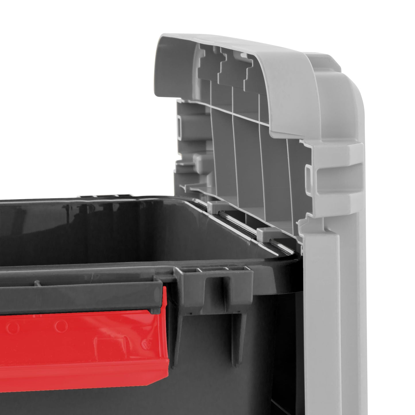IRIS USA 2 Pack TrailBox, 43 Gallon Lockable Storage Trunk Box, Truck Bed Bin Heavy-Duty Containers Camping Gear, Adventure Chest - Black/Gray