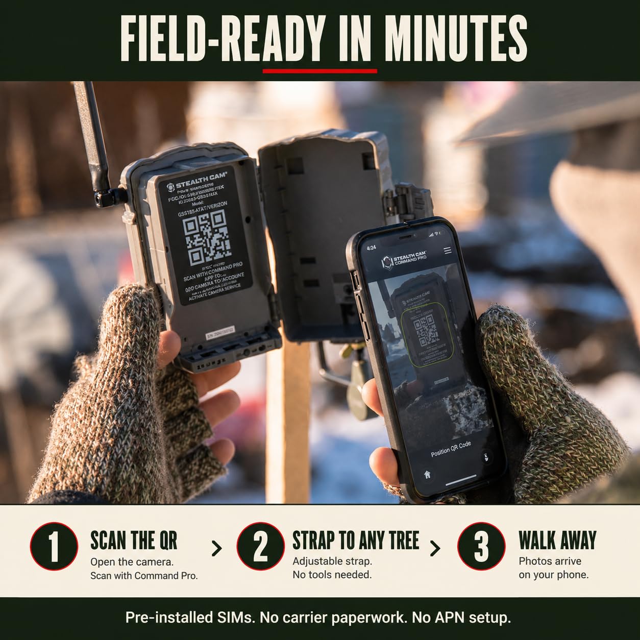Stealth Cam Fusion MAX Cellular Trail Camera 2-Pack with 2 Lexar 32GB SD Cards | Dual SIM AT&T + Verizon | 36MP Photo, 720P HD Video, 0.35 Sec Trigger Speed