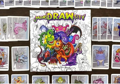 MonsDRAWsity Drawing Party Game Based on Verbal Description Take Turns Describing &amp Drawing a Bizarre Monster - Be The Player Whose Drawing Most Closely Matches 8+ 3-8 Players