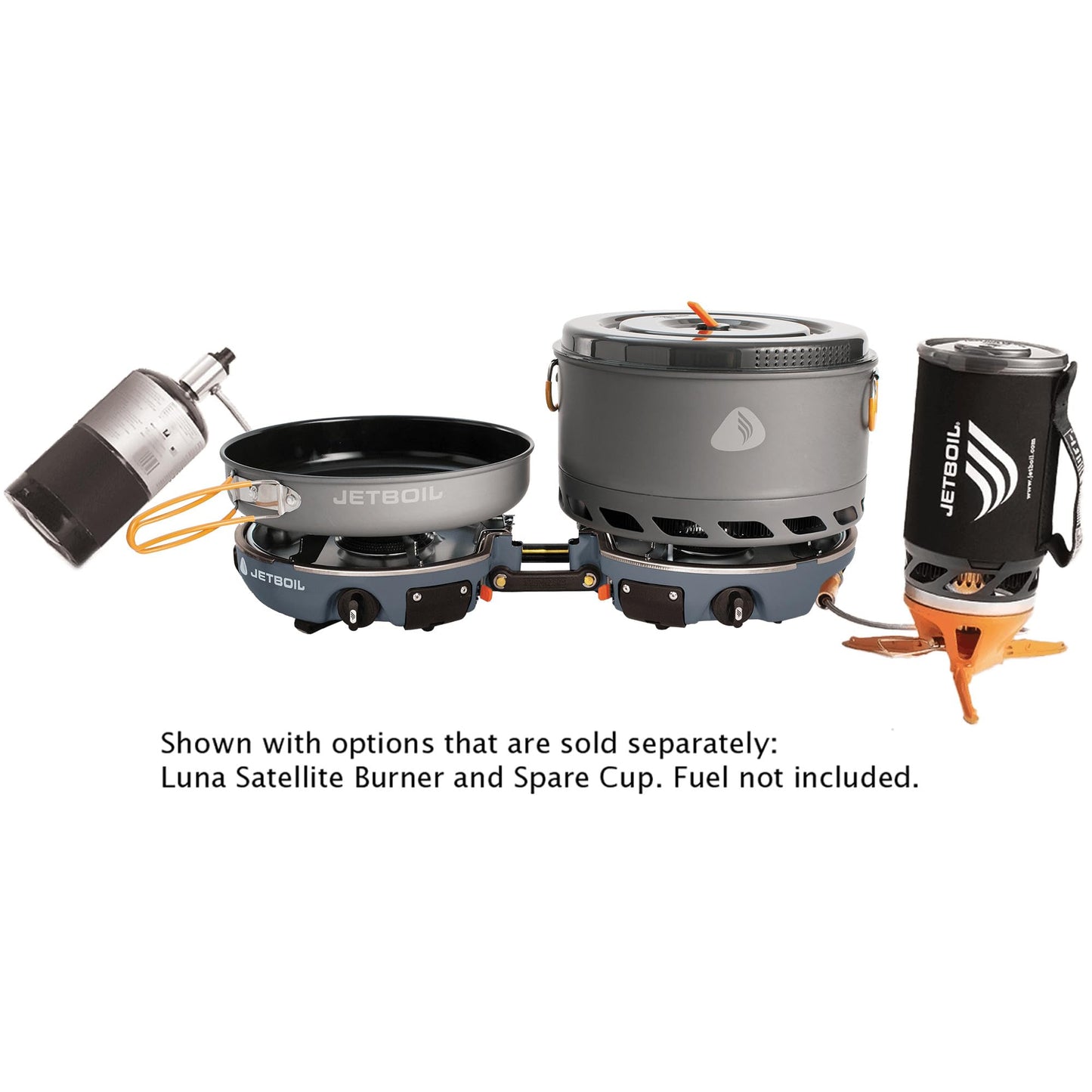 Jetboil Genesis Basecamp Camping and Overlanding Stove Cooking System with Camping Cookware Grey