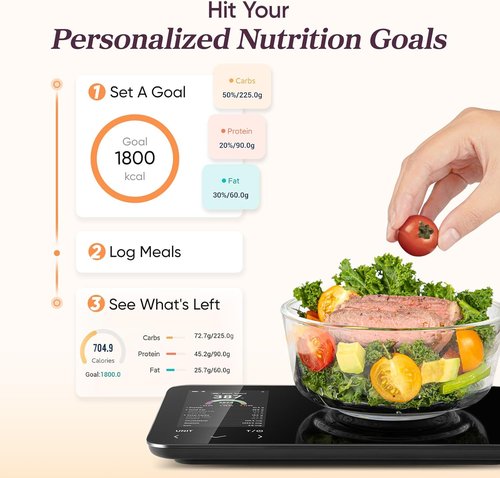 Cosori Smart Food Kitchen Scale - Nutritional Calculator & AI Scan App | 11 lb / 5 kg Capacity