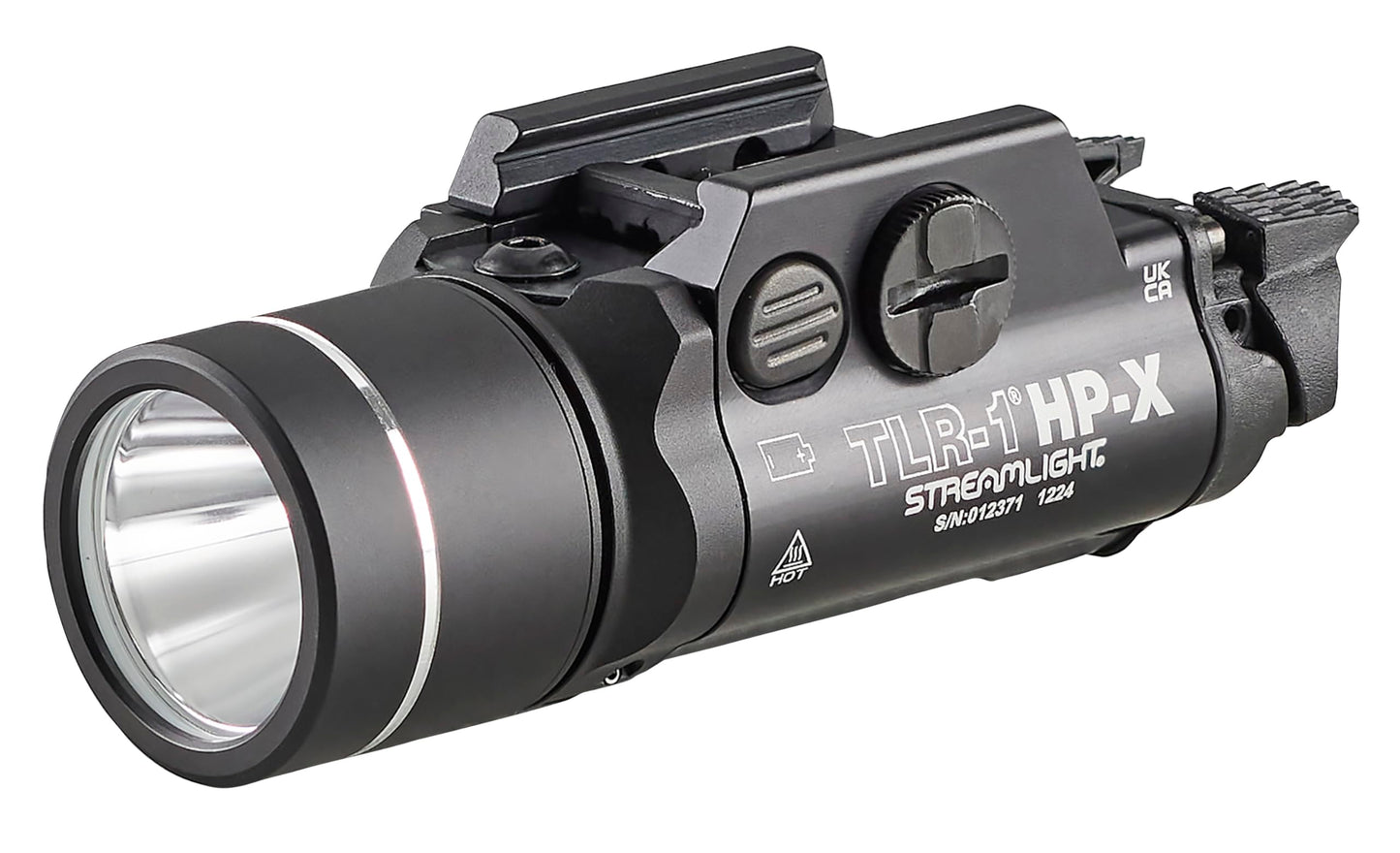 Streamlight 69168 TLR-1 HP-X USB 1300-Lumen High Candela Rail-Mounted Rechargeable Weapon Light, Includes Rail Locating Keys and Batteries, Black