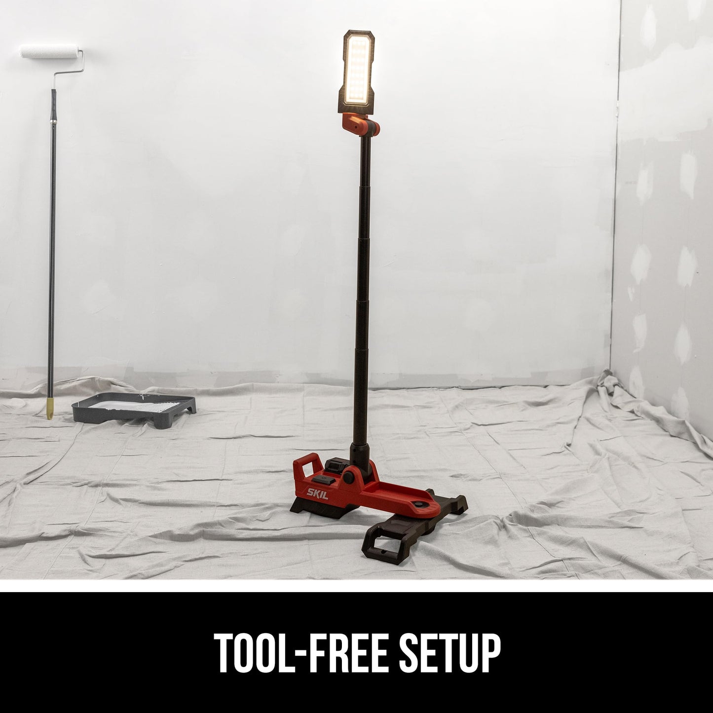 SKIL Compact Tower Light, 20V Kit Including 2.0Ah USB-C Battery and Charger-LH2500D-11