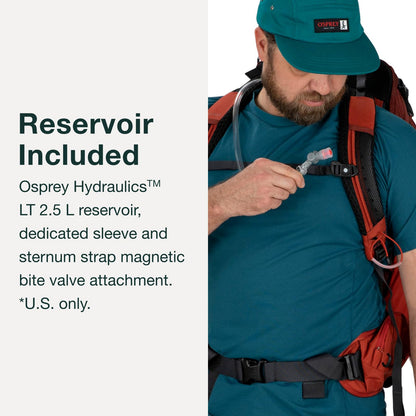 Osprey Manta 24L Men's Hiking Backpack with Hydraulics Reservoir, Oak Leaf Orange