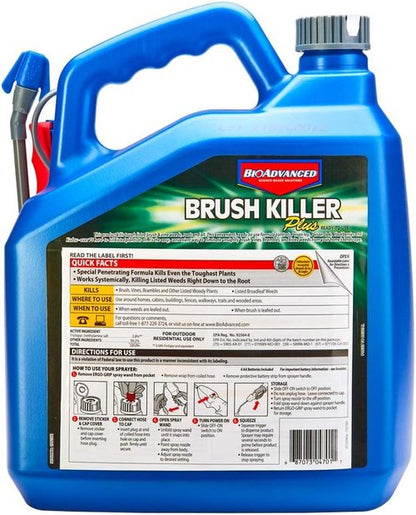BioAdvanced Brush Killer Plus - Ready-to-Use 1.3 Gal | Effectively Kills Poison Ivy & Tough Brush Roots | Pack of 2