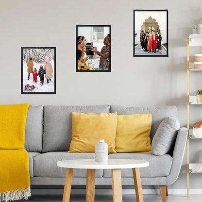 JCJMY 16x23 Picture Frame - Black Wall Gallery Frame for Horizontal & Vertical Photos