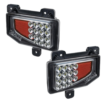 ORACLE Lighting 5881-504 Rear Bumper LED Reverse Lights, Plug and Play Harness, Fits 2020-2024 Gladiator JT, Black, 1500+ Lumens