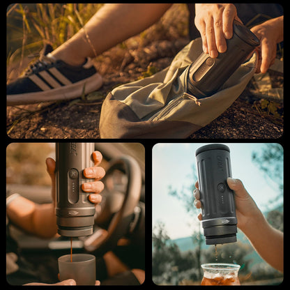 IKAPE KAPO K2 Portable Espresso Machine with Bl uetooth APP Connect & 51mm Bottomless Basket, Electric Coffee Maker 20 Bar Pressure, for Home, Travel, Camping