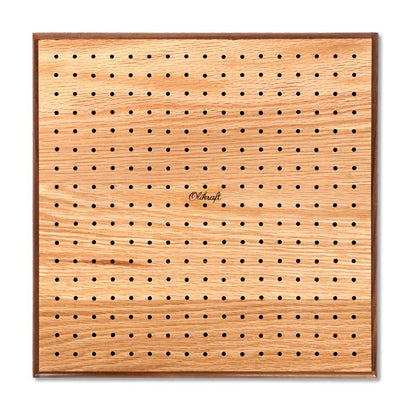 Olikraft 8-Inch Crochet Blocking Board with 50 Pins and 7-Pack Digital Row Counters - Red Oak Wood Blocking Tool and Compact Stitch Tracking Accessories