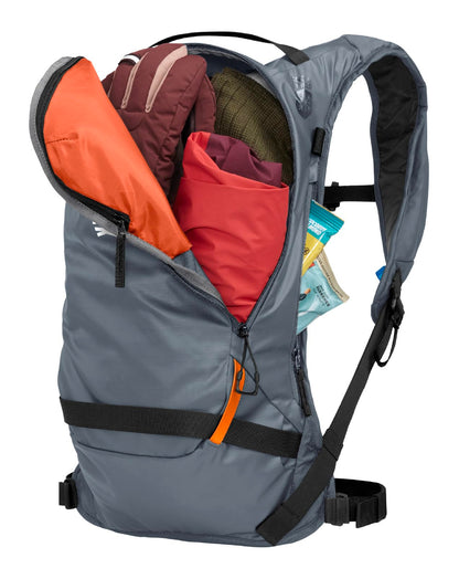 CamelBak Powderhound 12 Snow Hydration Pack with Ski and Snowboard Carry, Insulated Design for All Day Winter Riding, Grey/Orange