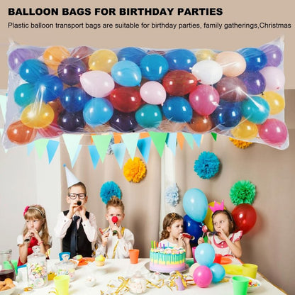Balloon Transport Bags 8 Pack - 98.4"x59" Heavy-Duty Reusable Clear Plastic Bags for Large Inflated Balloons, Balloon Arch Storage, Party Decoration Supplies