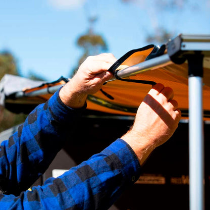 ARB 4x4 Accessories 814410 Retractable Awning with Led Light Strip Included 2500x2500mm 8.2 Feet, Ideal for Camping, Roadtrips, Outdoor Trips, Travel, Expeditions, RV, Camper, 4x4 and SUV