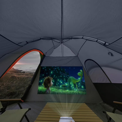 UNP Camping Tent 10-Person-Family Tents, Parties, Music Festival Tent, Big, Easy Up, 5 Large Mesh Windows, Double Layer, 2 Room, Waterproof, Weather Resistant, 18ft x 9ft x78in (Navy Blue)