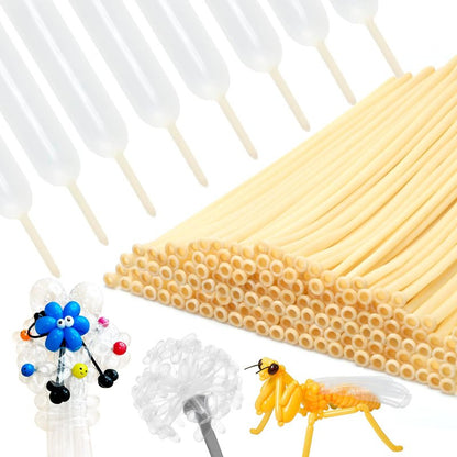 100pcs metallic chrome gold 260 Long Balloons for Balloon Animals, Thickening Skinny Latex Twisting Balloons for Tying Balloon Arch Modeling Magic Clown Birthday Wedding Party Decorations.