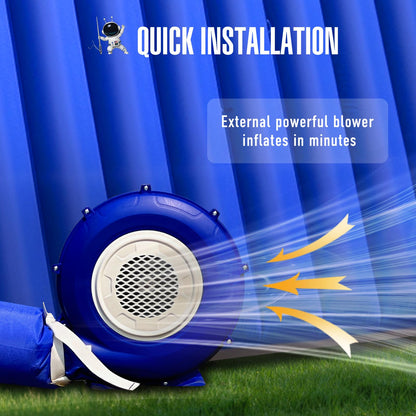 20X10x10Ft Inflatable Sports Tunnel Entrance with Blower Inflatable Tunnel Tent for Business Advertising Event Exhibition（Blue）