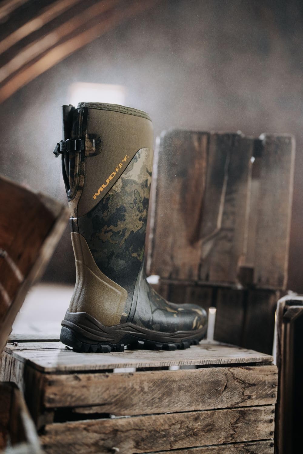 Muddy Outdoors Men's DV8 17" Rubber Boots Veil Canyon Hybrid 10 D