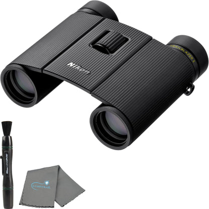 Nikon Trailblazer II 8x25 | Ultra-Compact Waterproof and Fogproof Travel Binoculars with Multilayer-Coated Optics and Rubber-Armored Body | Bundle with a Lens Pen and Cleaning Cloth