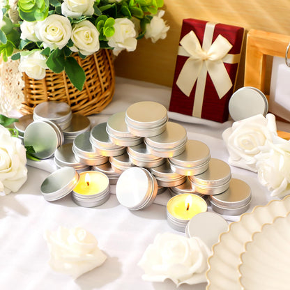 MTLEE 50 Pcs Wedding Scented Candles Gift Travel Tin Candle Aromatherapy Candle for Christmas Winter Baby Shower Favors Wedding Gifts(Gardenia,Camellia,Chamomile,Lemon & Sage,Cherry Blossom)