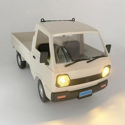 WPL D12 RC Kei Truck 1/10 Scale RC Car Off Road Pickup Remote Control Drift Car RTR 2.4GHz Rear Wheel Drive 260 Motor Proportional Throttle Steering Hobby Toy Vehicle Adult 2 Batteries