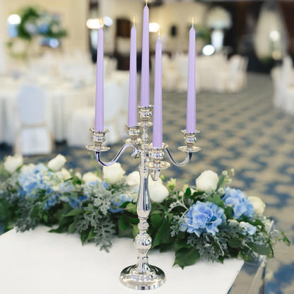 MTLEE 16 Pcs 10 Inch Long Tapered Candle Stick Bulk Smokeless Unscented Burning Candlestick Paraffin Wax with Cotton Wick for Valentine's Day Baby Shower Wedding Holiday Party Church(Light Purple)