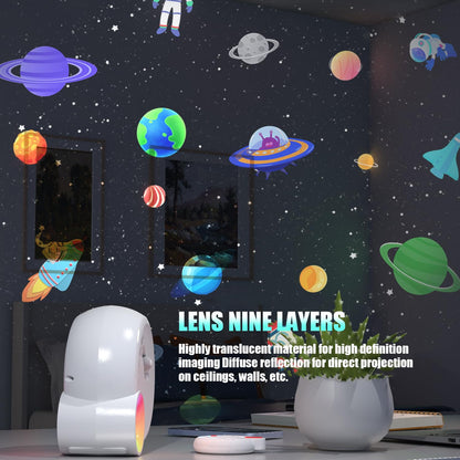 Ziddie Star Projector, Galaxy Light for Bedroom, Home Planetarium with Remote Control, Realistic Starry Night Ceiling Projector - White