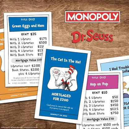 Monopoly: Dr. Seuss | Buy Sell Trade Books | Collectible Classic Monopoly Game Featuring Custom Game Board &amp Artwork | Officially-Licensed Game &amp Merchandise
