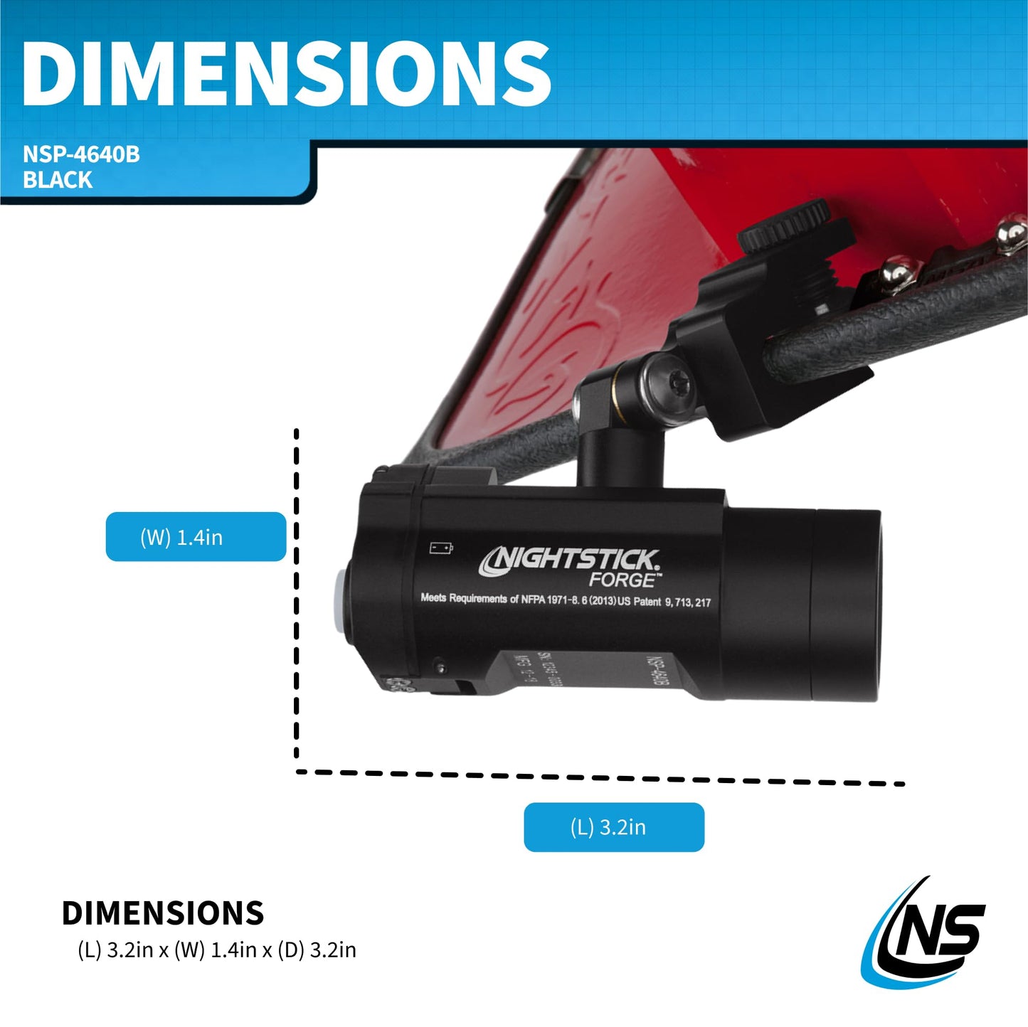 Nightstick NSP-4640B Forge™ Helmet-Mounted Multi-Function Flashlight