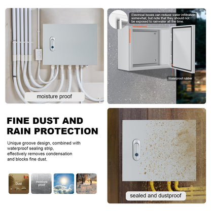 Metal Electrical Enclosure Box, Indoor&Outdoor Electrical Junction Box, Dustproof and Moisture Proof Metal Electrical Box with Safety Lock，Universal Electric Equipment Enclosure Box