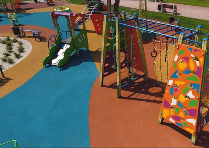 Fast Patch Poured-in-Place Surfacing Repair Kit Fix Rubber Playground (Tan/Black, XL)