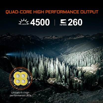 ACEBEAM E75 4500 High Lumens Flashlight with Magnetic Base, Super Bright LED Flashlight Rechargeable, IPX8 Water-Resistant EDC Flash Light, 26 Days Super Long Lasting for Camping,Everyday Use