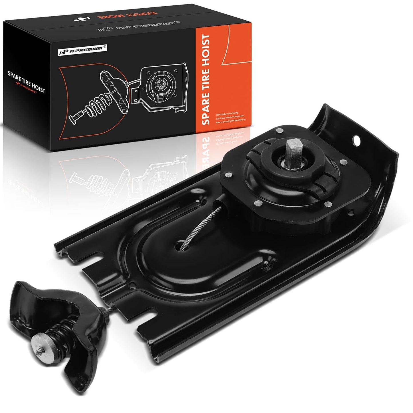 A-Premium Spare Tire Hoist Spare Tire Winch Carrier Compatible with Dodge Durango 2011 2012, Sport Utility, AWD