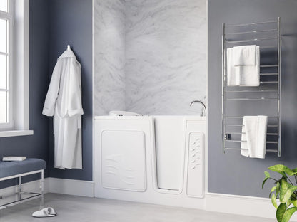 ANZZI Walk-In Tub, 30 x 53 in, Right Drain, Air & Whirlpool Jets, 110V