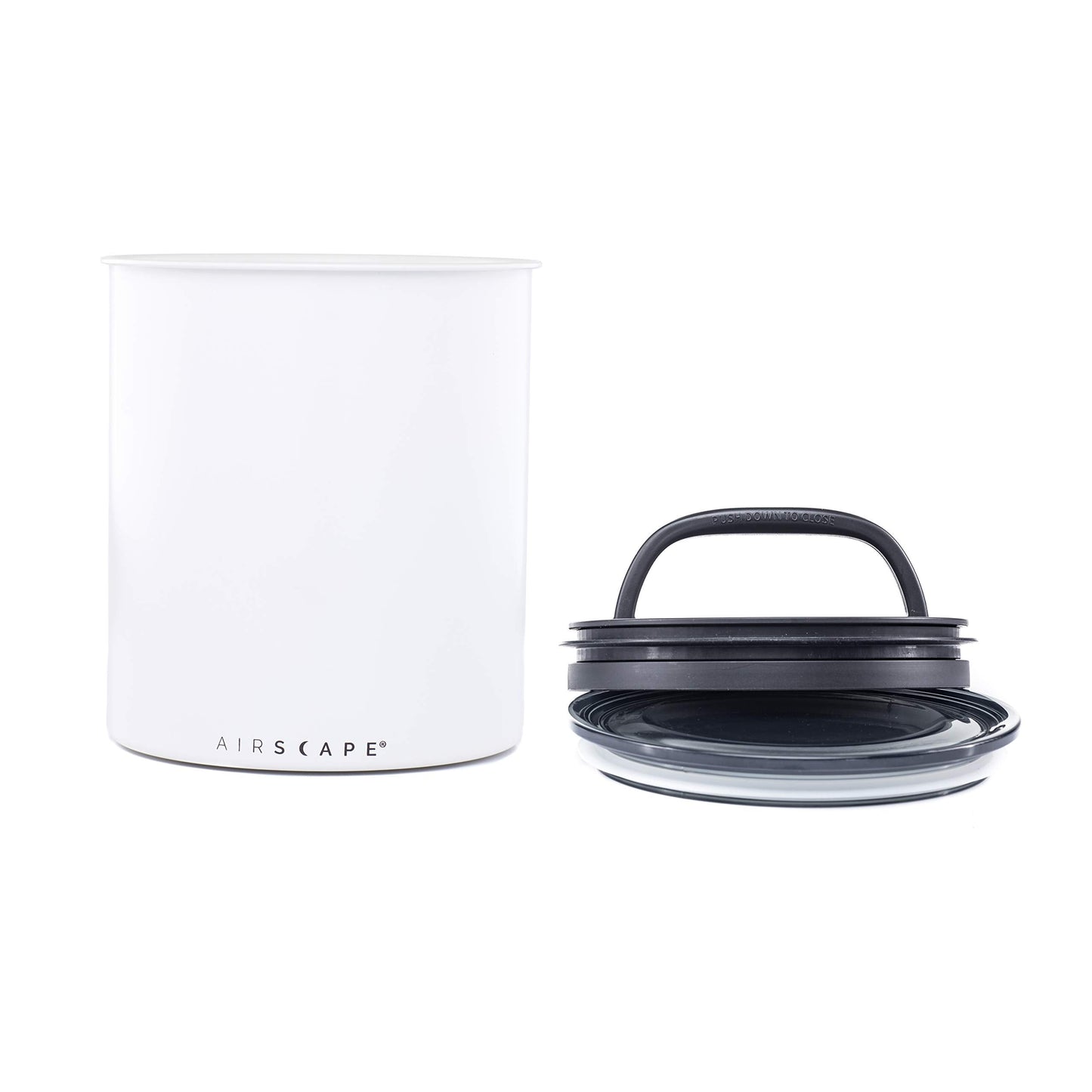 AirScape Kilo Coffee Storage Canister - Set of 3 - Large Food Container - US Patented Airtight Lid 2-Way Valve Preserve Food Freshness, Holds 2.2 lb Dry Beans (Large Kilo, Matte Black, White & Gray)