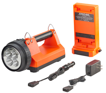 Streamlight 45851 E-Spot LiteBox 1500-Lumen 110000 Candela Rechargeable Spot Beam Lantern with AC/DC Charging, Heavy Duty Shoulder Strap, and Mounting Rack, Orange