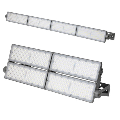 REXTiN LED Stadium Flood Light: Outdoor High Power Adjustable Angle Heavy Duty Waterproof - Area Lighting for Sports Court Parking Lot Area Tunnel (400W)