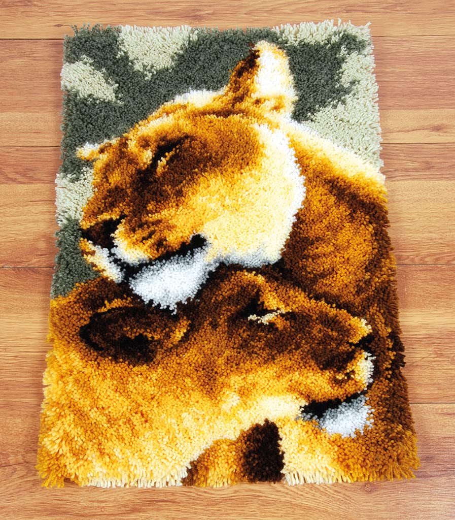 Vervaco Latch Hook Kit: Rug: Lion Friendship